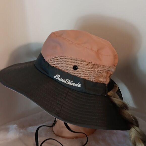 Sun Shade Ponytail Sun Hat w UV Protection - Picture 3 of 6